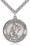 San Martin Caballero Spanish Medal, Sterling Silver, 3/4