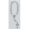 Auto Rosary, Silver Oxide Crucifix and Center, Miraculous Medal, # 94941