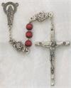 6mm Rose Scented Wood Bead Rosary, # 98985