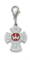 Clip - On Pewter Medal, Enameled 4-Way, # 99408
