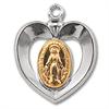 Sterling and 14kt Gold-on-Sterling Miraculous Medal, Your choice of chain, # 97007