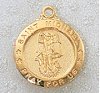 St. Michael 18kt Gold on Sterling Medal 5/8
